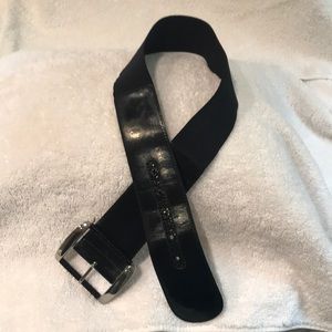 Black Patent Leather and Elastic belt